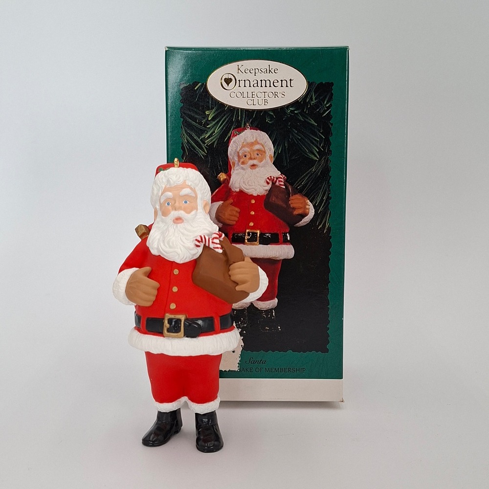 Hallmark Keepsake Ornament 1996 Santa Collector's Club Membership Gift Boxed